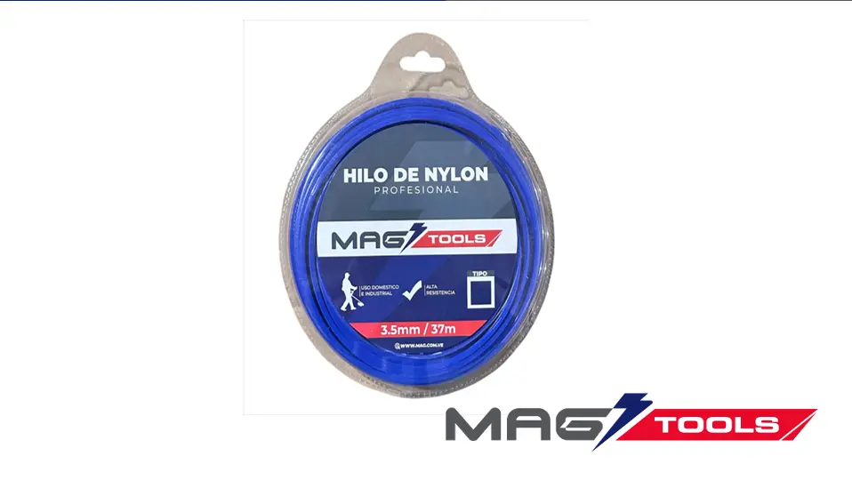 NYLON CUADRADO AZUL 3.5MM 37METROS MAG