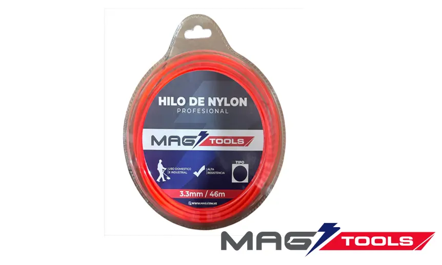 NYLON REDONDO ROJO 3.3mm X 46M MAG